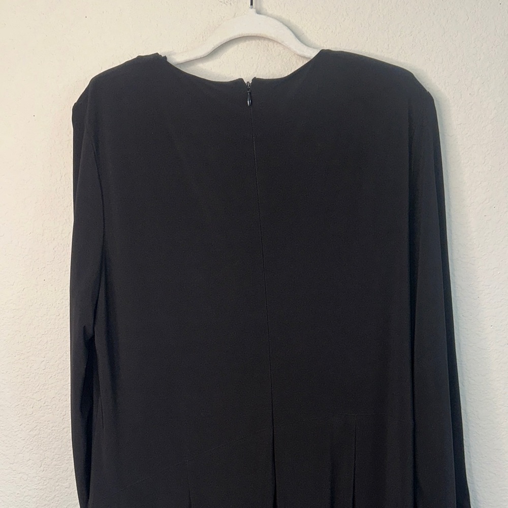 Adrianna Papell Elegant Black Long Sleeve Jumpsuit - Picture 5 of 8